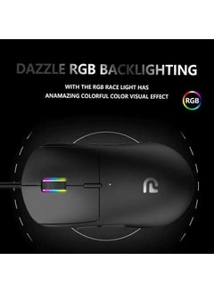 PrimeX Plus Primex G100B Pro Y 65GR USB Black RGB Illuminated 3200DPI Gaming Mouse, 6-Button USB Braided Wired Gaming Mouse, Pro Y Mouse  - Image 2