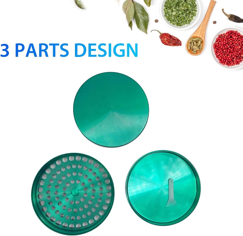 Matoolser 3 Inch Spice Grinder Mills for Kitchen (Green) - Image 3