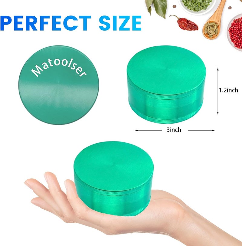Matoolser 3 Inch Spice Grinder Mills for Kitchen (Green) - Image 5