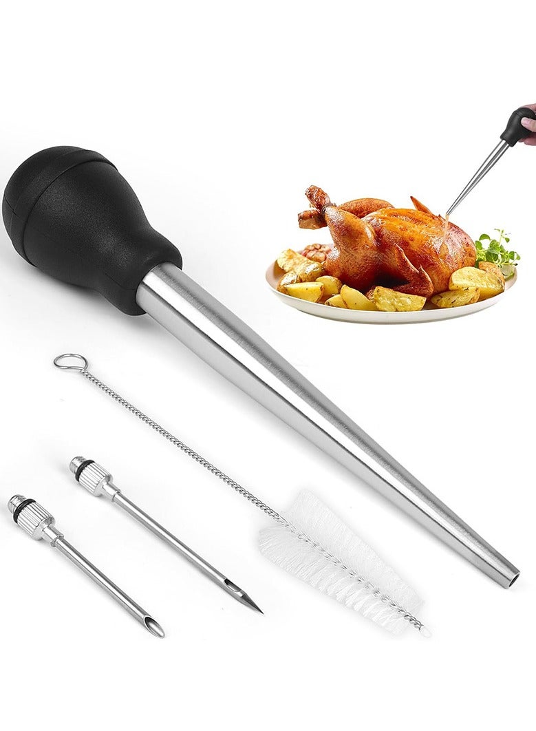 عام طقم مضخّات التوابل المرفق بفرشاة تنظيف من الفولاذ المقاوم للصدأ يجعل إضافة التوابل أكثر كفاءة أثناء الطهي. - Image 1