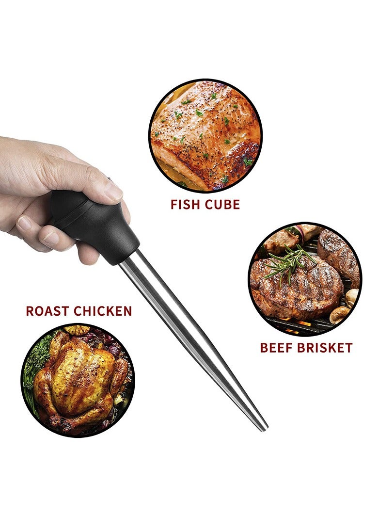 عام طقم مضخّات التوابل المرفق بفرشاة تنظيف من الفولاذ المقاوم للصدأ يجعل إضافة التوابل أكثر كفاءة أثناء الطهي. - Image 3