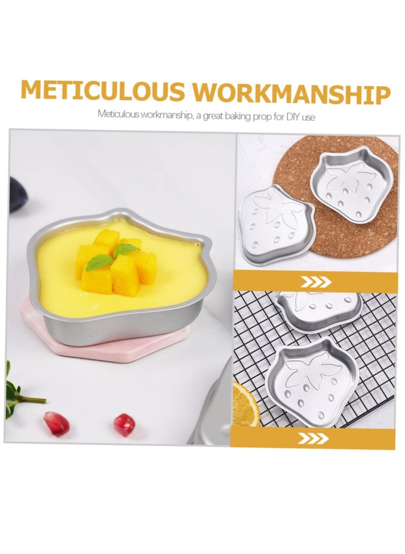 Excefore - Strawberry Silicone Mold, 16 Pcs Oven Baking Molds Muffin Mini Tart Pans Mini Cake Molds Silicon Cup Cakes Trays Individual Cheesecake Pans Tartlet Carbon Steel Bozai Cake Paper Cup - Image 1
