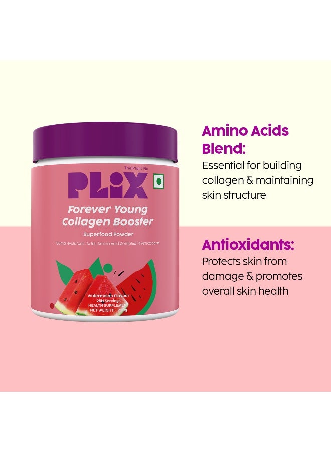 PLIX THE PLANT FIX PLIX- THE PLANT FIX Collagen Booster Powder with 100mg Hyaluronic Acid | Plant-based formula | Vitamin C | No added sugar | Helps support skin health - Image 3