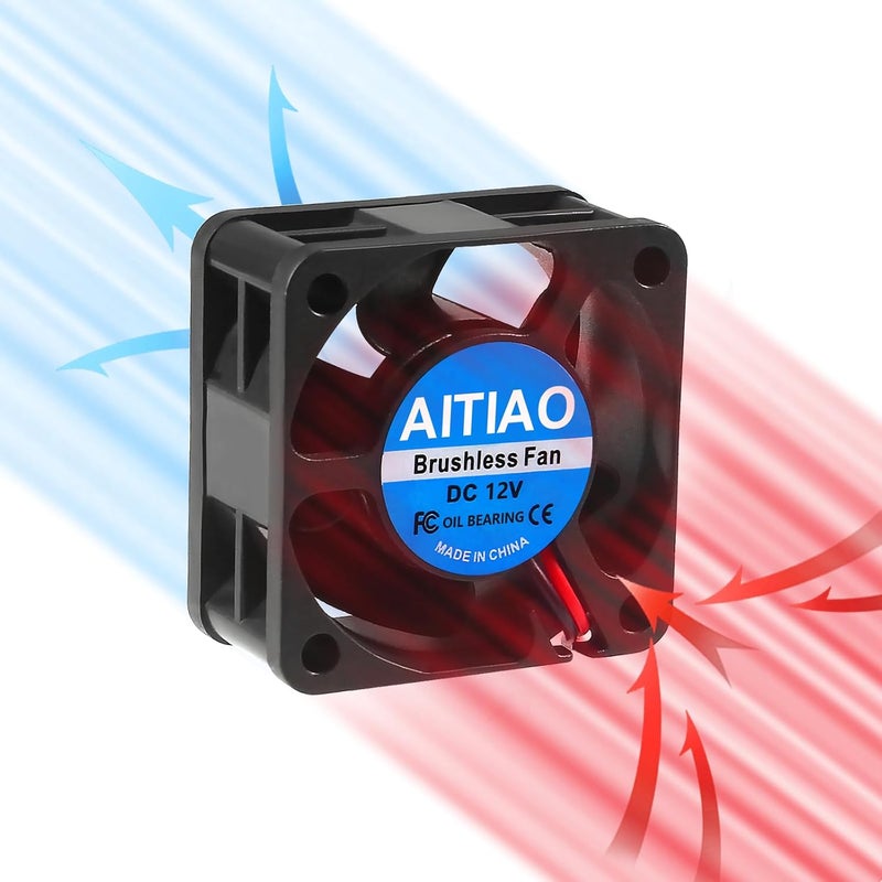 AITIAO 4PCS Brushless Cooling Fan 4020 DC 12V Silent Cooling Fan High Performance 40mmx40mmx20mm Oil Bearing Cooling Fan for Small Appliances Series Replacement - Image 4