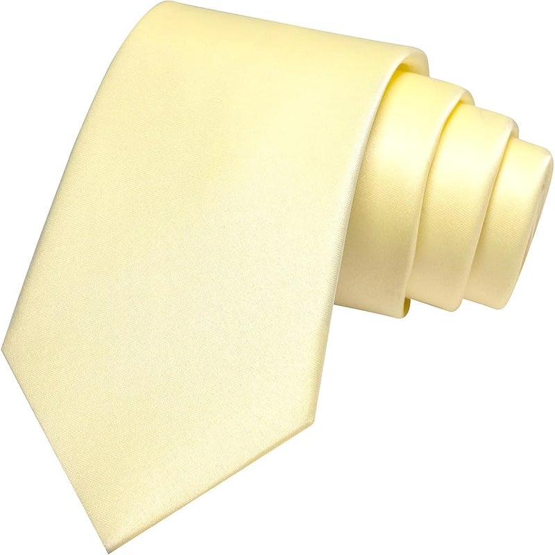 JEMYGINS Solid Color Tie Mens Necktie for Business and Wedding - Image 1