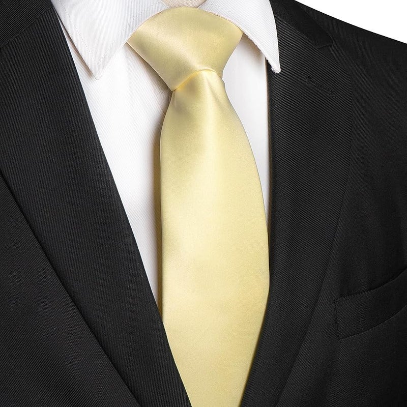 JEMYGINS Solid Color Tie Mens Necktie for Business and Wedding - Image 2