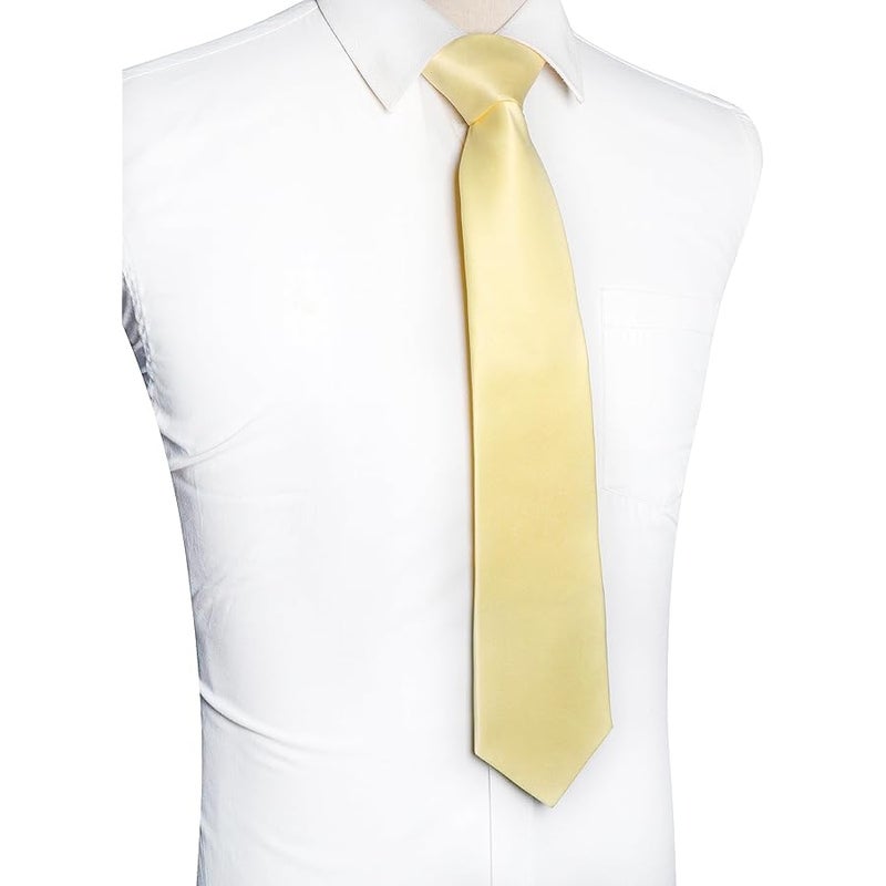 JEMYGINS Solid Color Tie Mens Necktie for Business and Wedding - Image 3