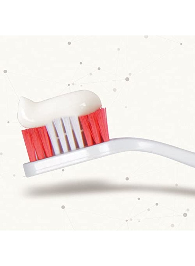 بيفار فرشاة أسنان بيفار للحيوانات الأليفة للكلاب، فرشاة أسنان حمراء وبيضاء لصحة الفم والأسنان - Image 4