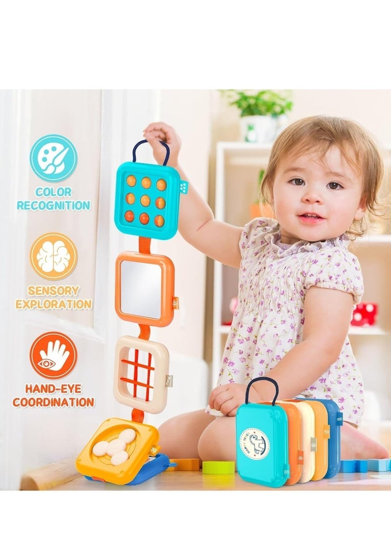 DURKU 7 in 1 Montessori Toys, Car Seat Toy, Crib Stroller Toys, Activity Cube for Baby 18 months+, Toddlers Early Development Toy, Develop Hand-eye Coordination - Image 3