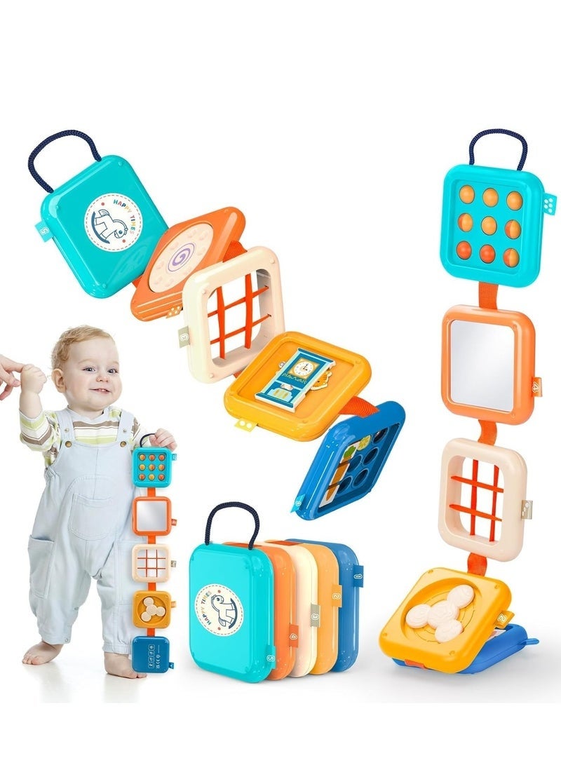 DURKU 7 in 1 Montessori Toys, Car Seat Toy, Crib Stroller Toys, Activity Cube for Baby 18 months+, Toddlers Early Development Toy, Develop Hand-eye Coordination - Image 1