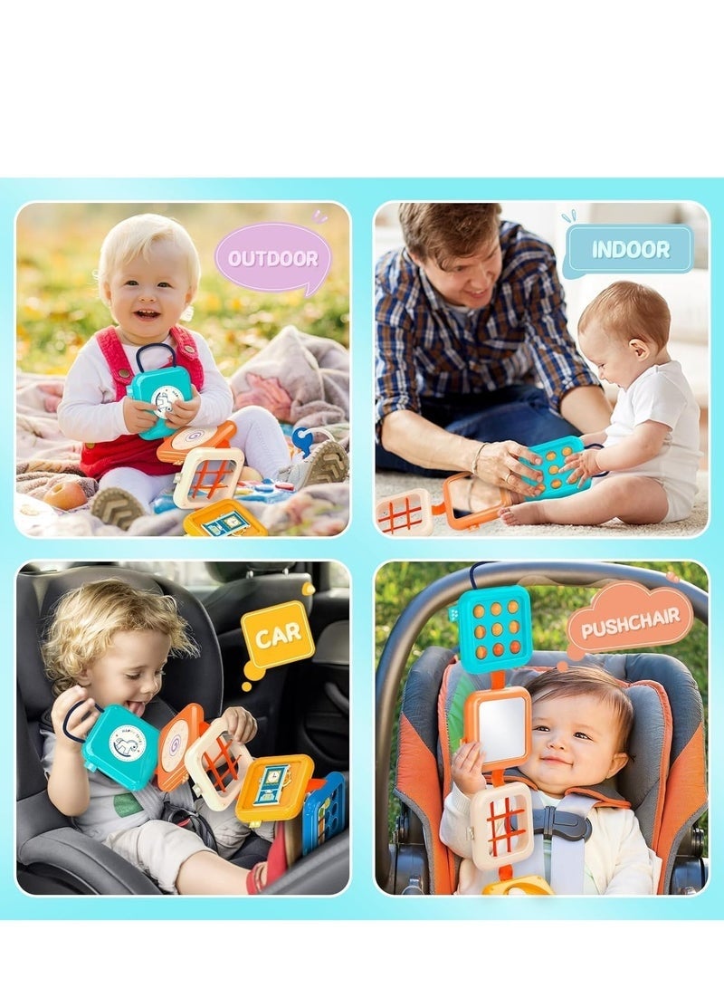 DURKU 7 in 1 Montessori Toys, Car Seat Toy, Crib Stroller Toys, Activity Cube for Baby 18 months+, Toddlers Early Development Toy, Develop Hand-eye Coordination - Image 2