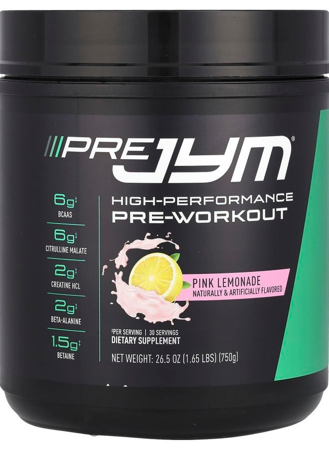 JYM Supplement Science Pre JYM® HighPerformance PreWorkout Pink Lemonade 1.65 lbs (750 g)