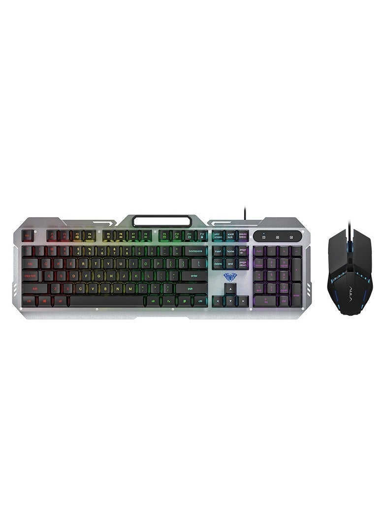 AULA F2023 Wired Gaming Keyboard & Mouse Combo – RGB Backlit Keyboard, Ergonomic Gaming Mouse, USB Connection for PC & Laptop - Image 3