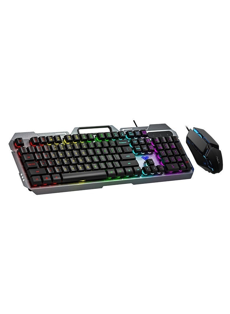 AULA F2023 Wired Gaming Keyboard & Mouse Combo – RGB Backlit Keyboard, Ergonomic Gaming Mouse, USB Connection for PC & Laptop - Image 2