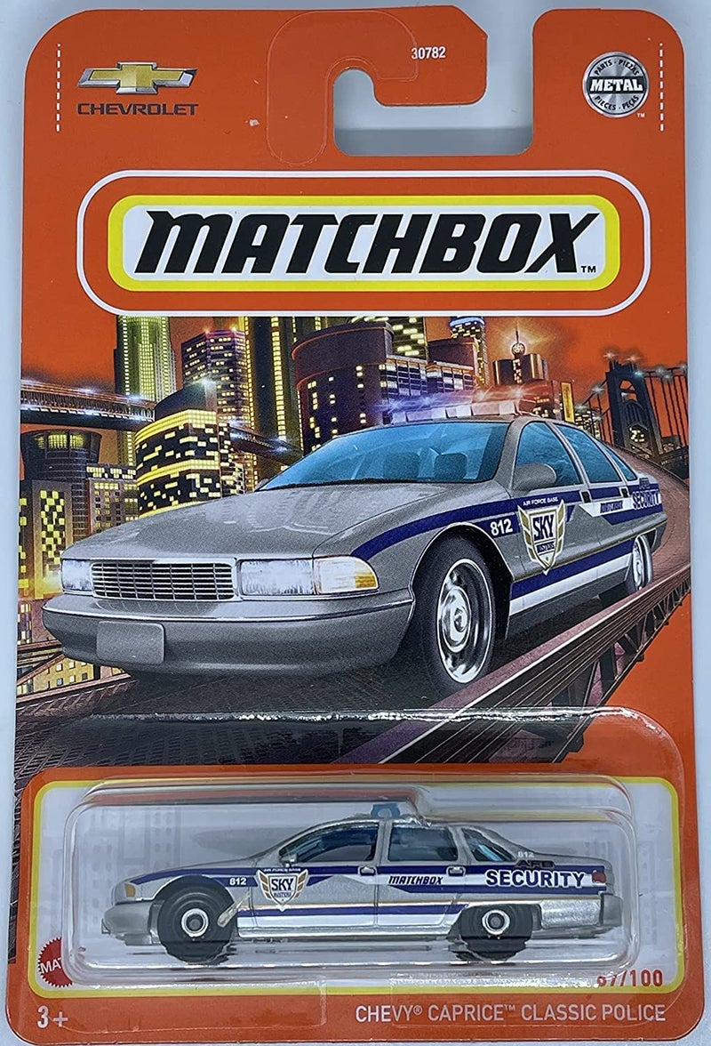 Matchbox 2022- Chevy Caprice Classic Police - Skybusters - 67/100 [Silver] - Image 3