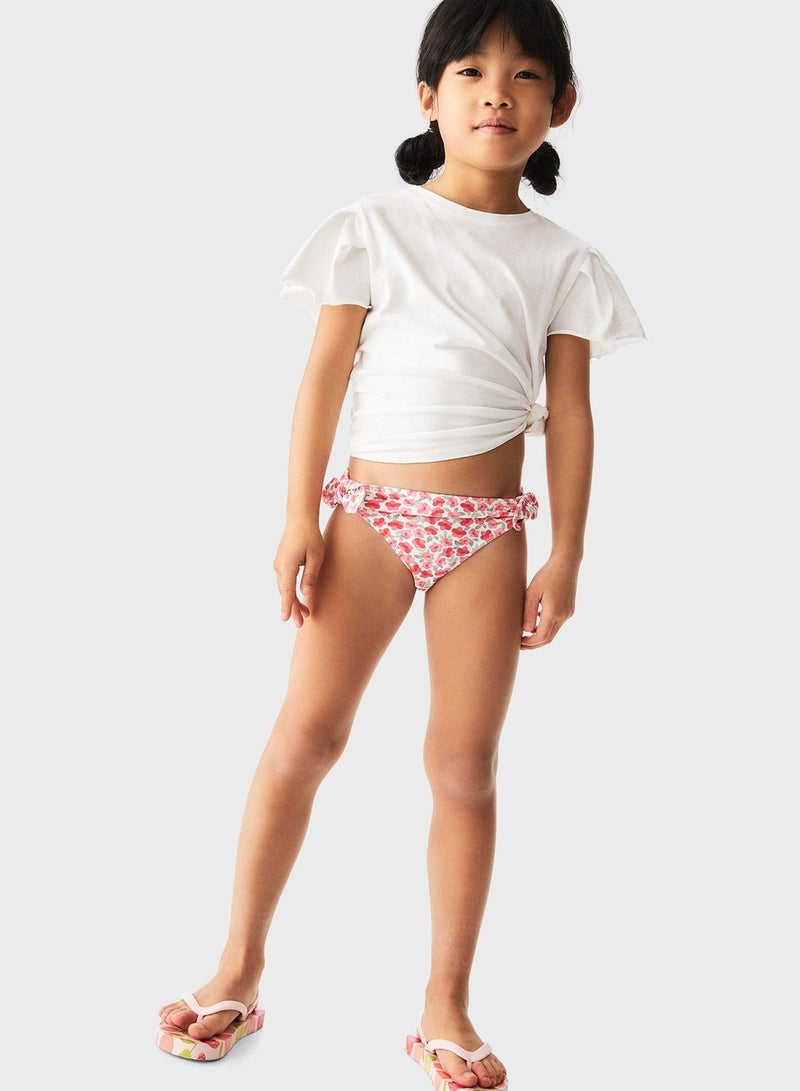 MANGO Kids Floral Tie Bikini - Image 5