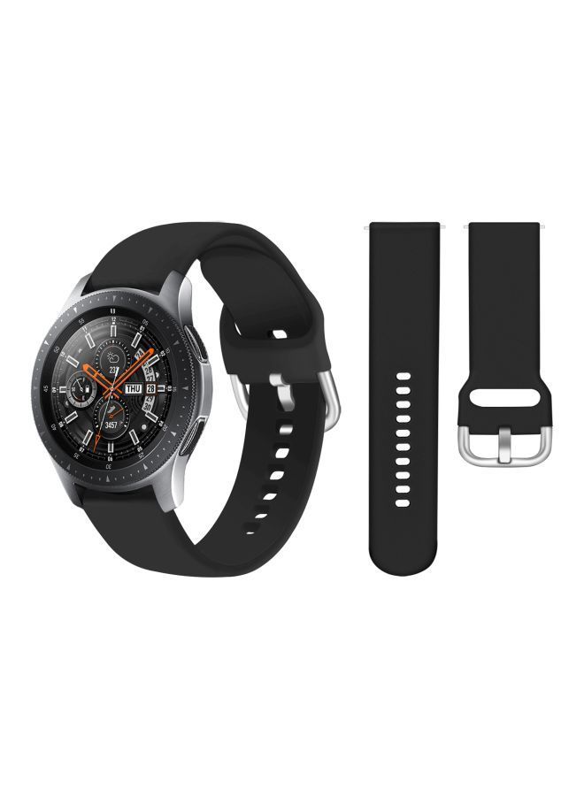 NIBEMINENT Silicon Replacement Band For Samsung Galaxy Watch 46 mm Black - Image 2