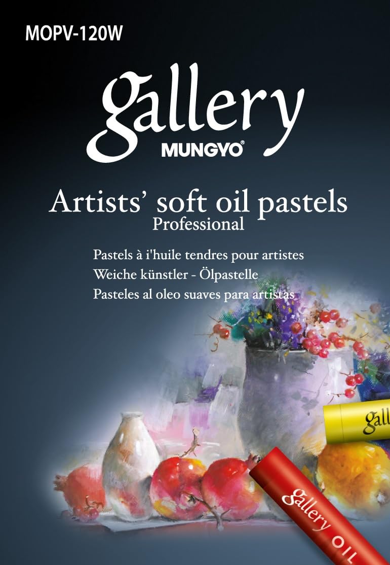 Mungyo Gallery Soft Oil Pastels Wood Box Set of 120 - Assorted Colors (MOPV-120W) - Image 2