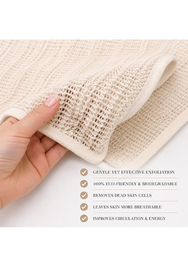 2PCS 100% Natural Biodegradable Sisal Washcloth Face Body Gentle Exfoliating Towel - Image 5