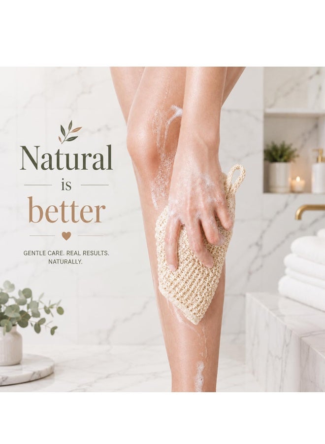 2PCS 100% Natural Biodegradable Sisal Washcloth Face Body Gentle Exfoliating Towel - Image 4