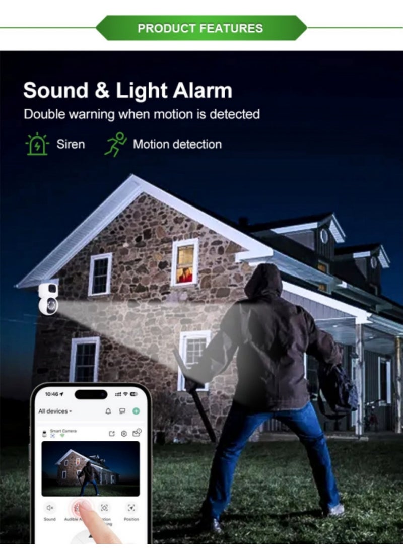 Generic Smart Security Camera,PTZ WiFi Camera,1080P Smart Surveillance –Two-Way Audio, AI Human Detection, Privacy Mode, Night Vision, Remote App Control, Multi-User Simultaneous Viewing,Support MicroSD Card & Cloud Storage - Image 3