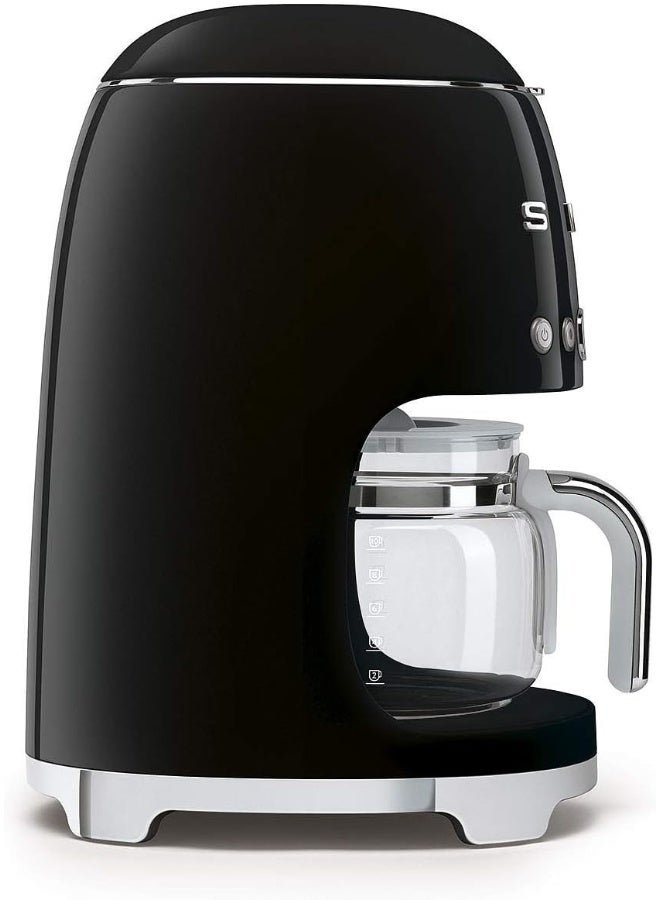 Smeg DCF02BLUK, Drip Coffee Machine, 10 Cup Capacity, Auto-Start Mode, REUseable Filter, Digital Display, Anti-Drip System, Aroma Intensity Option, 1.4 Litre Tank, Black 1050 W DCF02BLUK black - Image 5