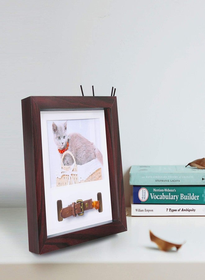 KCRasan Pet Memorial Picture Frame - Sentiment Frame for Loss of Dog or Cat Gifts - Pet Collar Frame Remembrance Sympathy Tribute Keepsake, Mahogany - Image 5