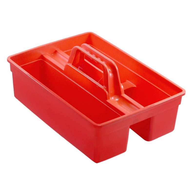 Aoomi Handy Caddy Industrial Multipurpose Grade Plastic Medium Size BasketRed - Image 1