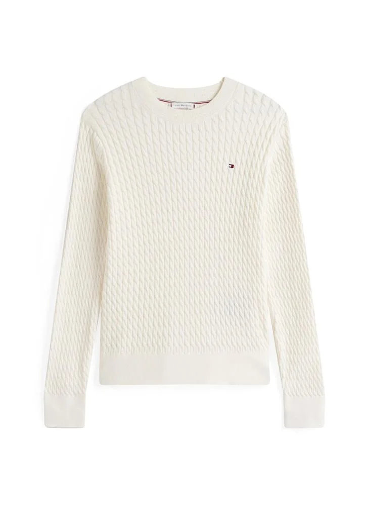 TOMMY HILFIGER CO CABLE FINE GG C-NK LS SWT