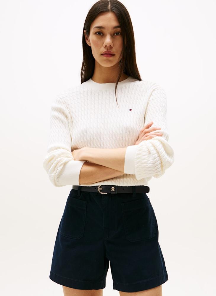 TOMMY HILFIGER CO CABLE FINE GG C-NK LS SWT - Image 1