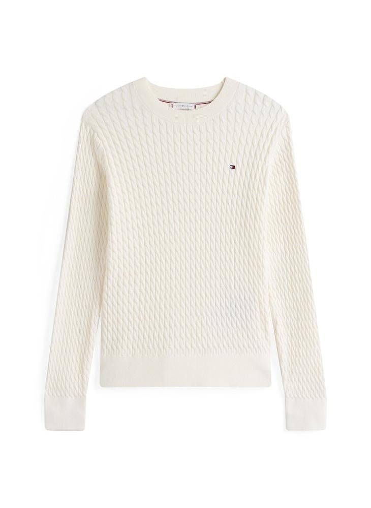 TOMMY HILFIGER CO CABLE FINE GG C-NK LS SWT - Image 4