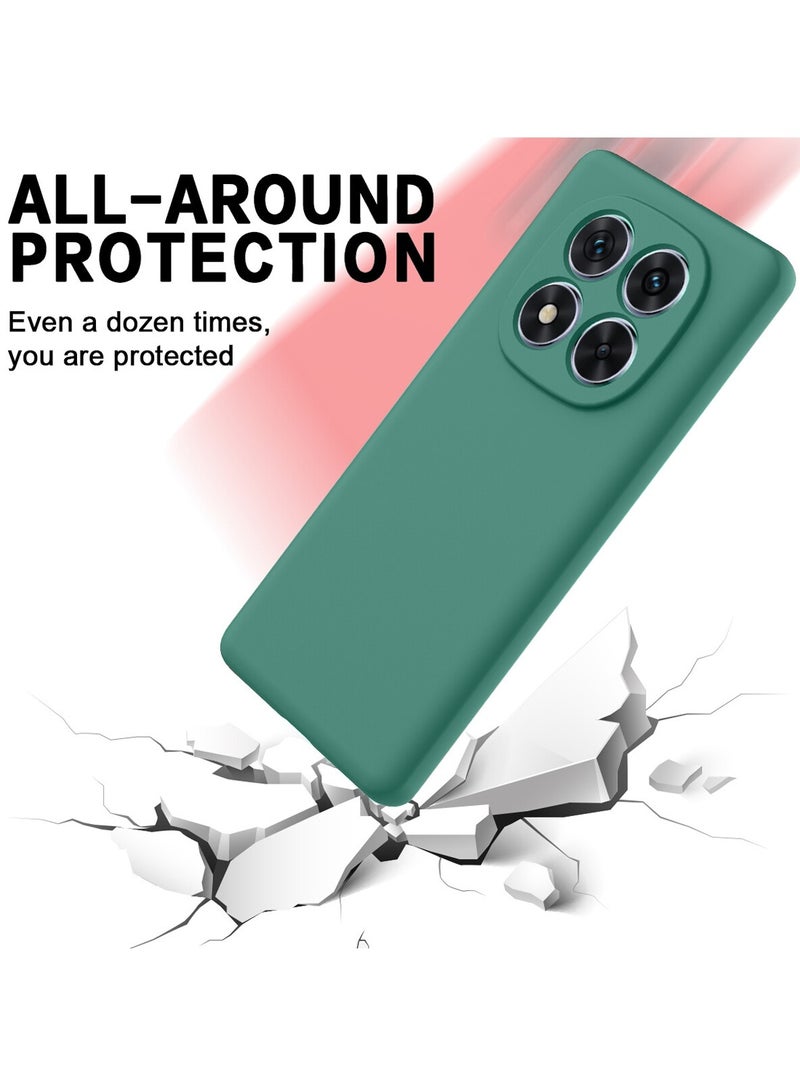 Wtech Xiaomi Poco X7 5G 2025 Premium Soft Liquid Silicone Case Cover - Dark Green - Image 3