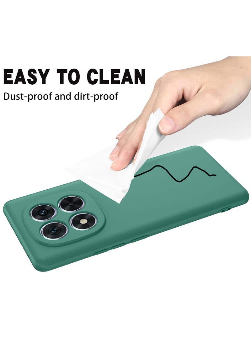 Wtech Xiaomi Poco X7 5G 2025 Premium Soft Liquid Silicone Case Cover - Dark Green - Image 4