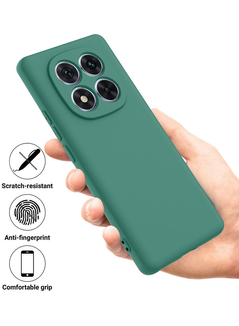 Wtech Xiaomi Poco X7 5G 2025 Premium Soft Liquid Silicone Case Cover - Dark Green - Image 5