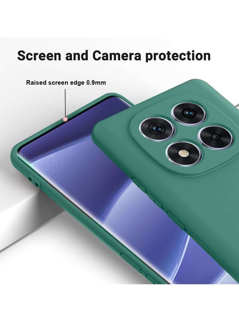 Wtech Xiaomi Poco X7 5G 2025 Premium Soft Liquid Silicone Case Cover - Dark Green - Image 2