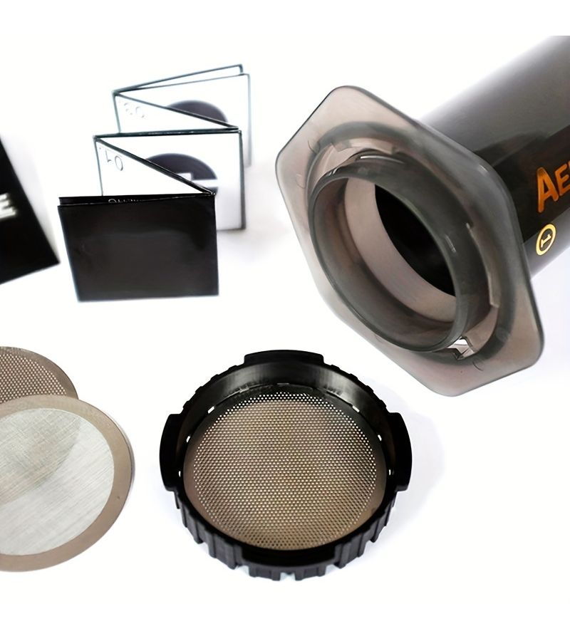Stainless Steel Coffee Filter For AeroPress 1pc Reusable Fine Filter Enhances Flavor And Oil Content No Paper Needed - Image 5