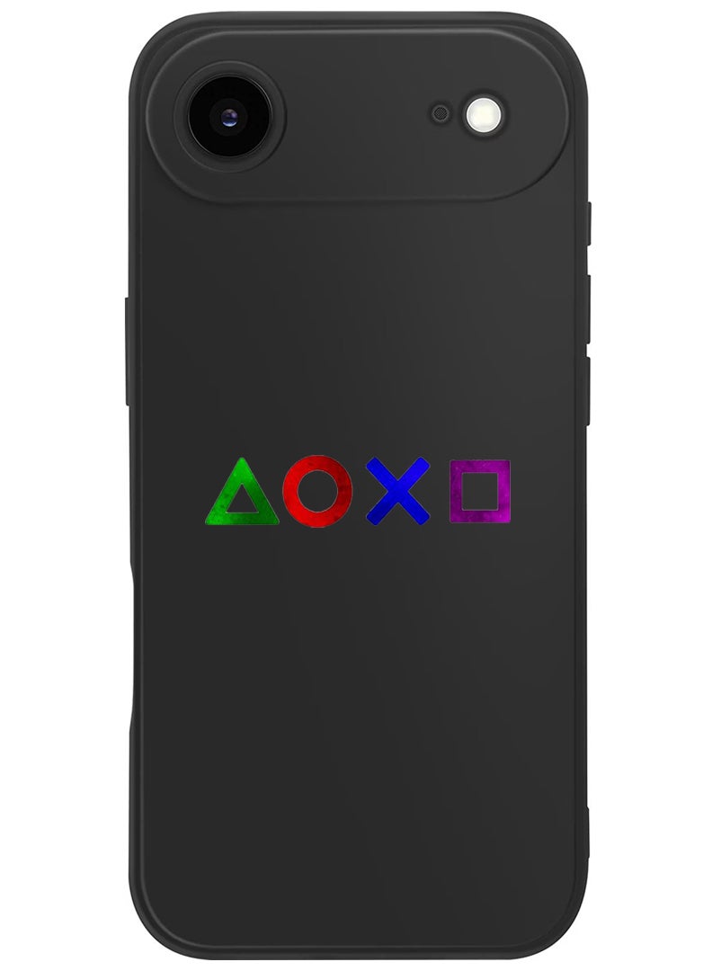 Theodor Protective Slim Fit Case Liquid Silicone Cover with Full Body Protection Anti-Scratch Shockproof Case For Apple iPhone 17 Air (Black) Controler button - Image 1