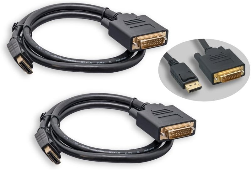 Cablelera DisplayPort to DVI Cable 3ft 2packs - Image 2