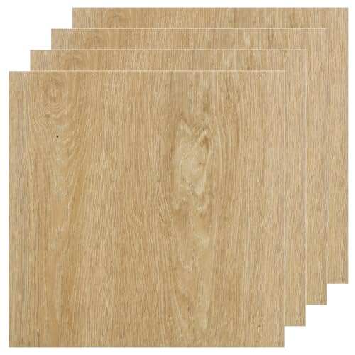 AKOLAFE 40 Sheet Vinyl Flooring 12x12 Peel and Stick Floor Tile Waterproof Clearance Vinyl Floor Tiles Light Wood Self Adhesive Floor Tiles Sticky Laminate Flooring for Bathroom Kitchen Basement RV - Image 1