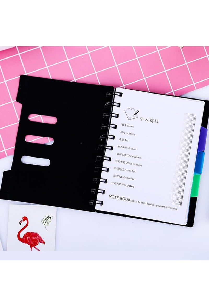 ECVV Spiral Lined B5 Notebook Loose-leaf Business Memo Notepad Sketchbook for School/Office, Diary Journal Subjects Notebook for /Kids, 105 Sheets/210 Pages - Image 5