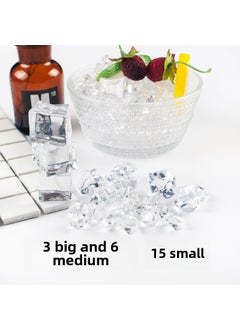 Generic Acrylic Simulation Ice Cubes Photo Props Mixed ice 24 