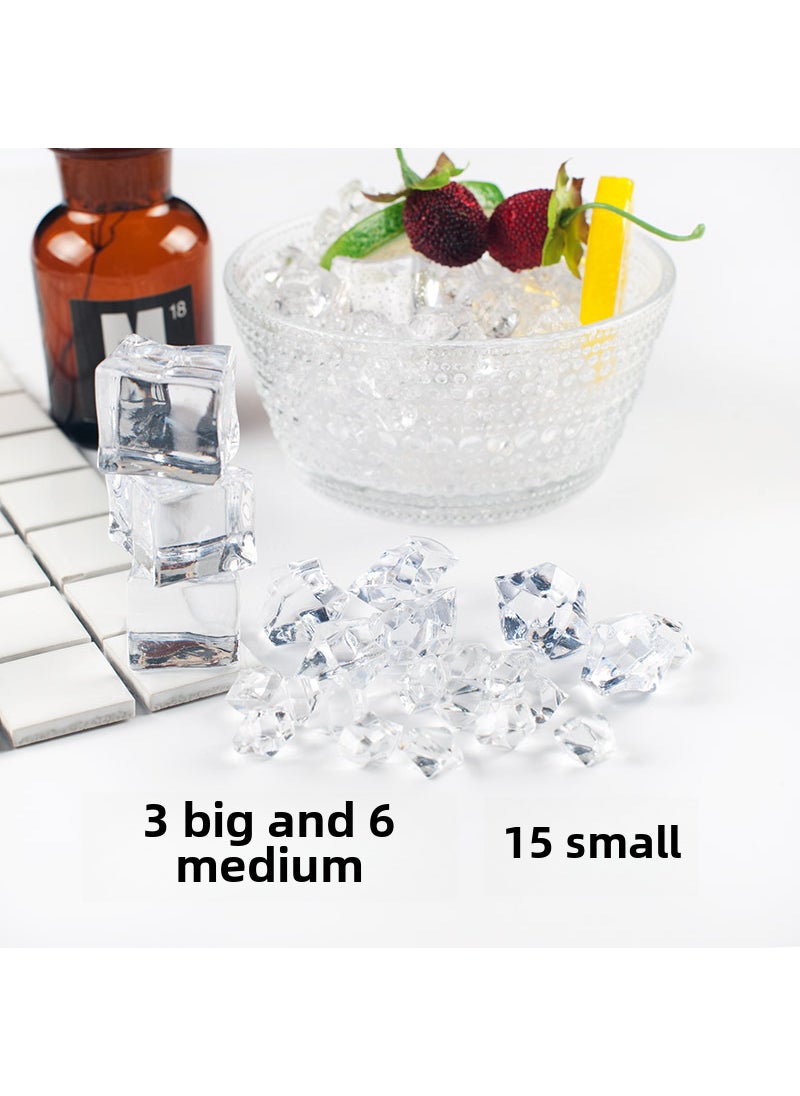 Generic - Acrylic Simulation Ice Cubes Photo Props Mixed ice 24 - Image 1