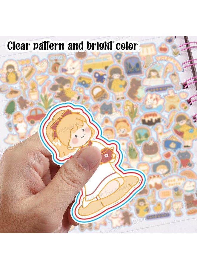 FunBlast Kawaii Stickers Set - 16 Sheet (100+ Pcs) DIY 3D Stickers for Girls, Aesthetic Sticker, Stickers for Journaling, Scrapbooking, Cute Stickers Set (YoYoTown-4X4=16Sheet) - Image 5