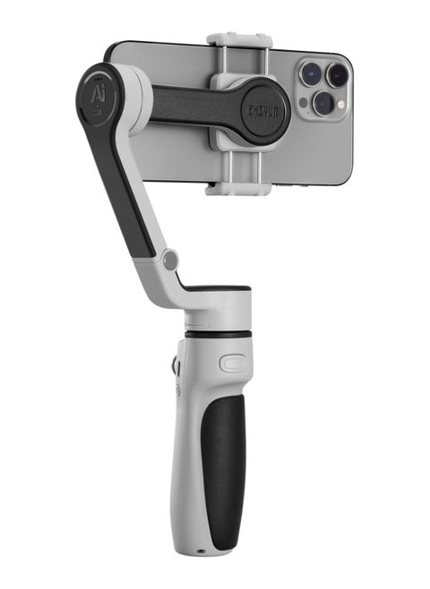 ZHIYUN-CINEPEER CQ5 Stabilizer Gimbal Stabilizer for iPhone, 3-Axis Stabilization with AI Tracker, Built-in Fill Light, Gimbal Stabilizer for iPhone, Smartphone Gimbal for Video Recording Vlog