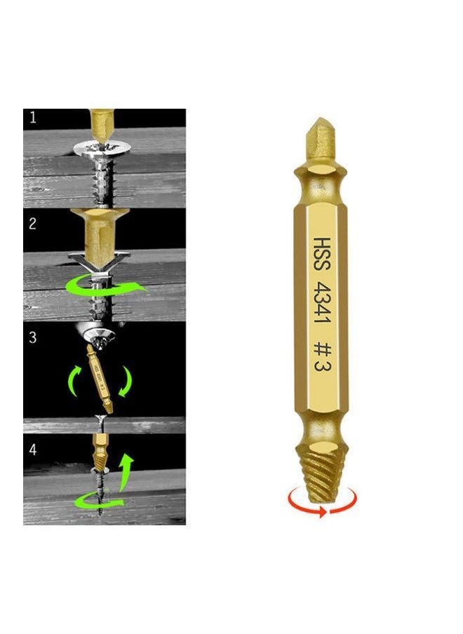 Generic 6-Piece Damaged Screw Remover Drill Bit Set Gold  - Image 4