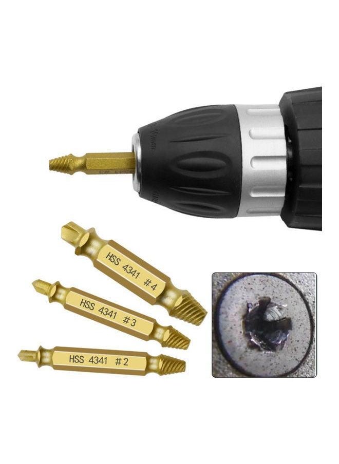 Generic 6-Piece Damaged Screw Remover Drill Bit Set Gold  - Image 3