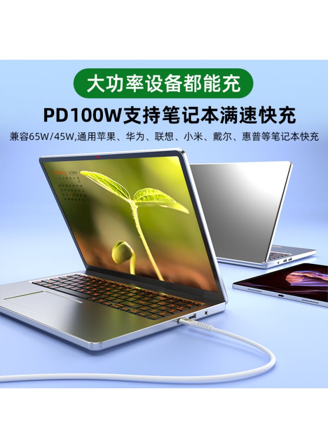 Pd100w Fast Charging Double-head Type-c Data Cable Suitable For Apple Huawei Notebook Extended Charging Cable 2.3m - Image 4