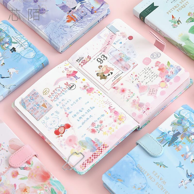 CESITRA Journal Scrapbook Kit | Vintage Aesthetic Scrapbook Kit | Journal Supplies with Scrapbooking Paper Birthday Craft Gift | Scrapbook for Kids Girl (Pink Anne Scrapbook) - Image 3