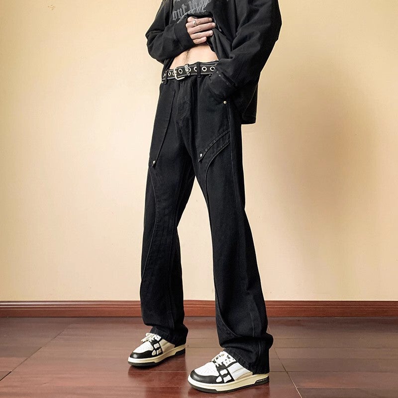 Unisex Classic Denim Jeans Loose Fit Daily Outdoor Wear - Image 4