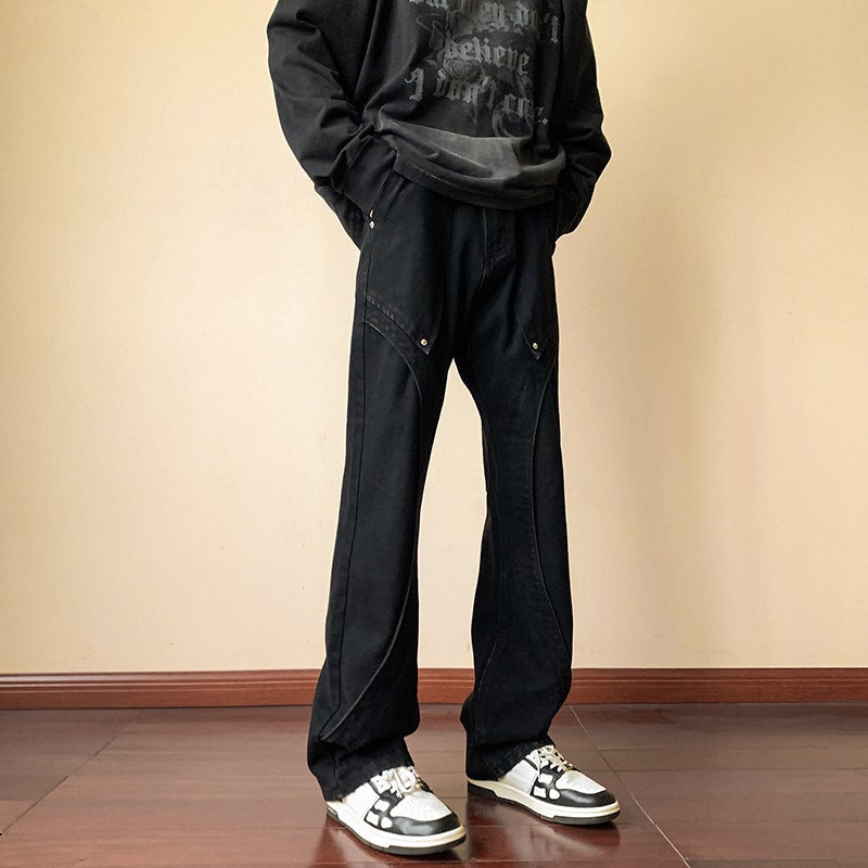Unisex Classic Denim Jeans Loose Fit Daily Outdoor Wear - Image 5